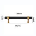Black and gold knurled cabinet bar handle/textured brass drawer pull/ kitchen cabinet handle/modern furniture hardware/cabinet door handle