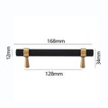 Black and gold knurled cabinet bar handle/textured brass drawer pull/ kitchen cabinet handle/modern furniture hardware/cabinet door handle