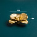 Gold Phalenopsis Orchid Cabinet Pull/Orchid Door Handle/Flower Drawer Knob/Brass Drawer Pull/Furniture Hardware/Tropical Decor/Drawer Handle
