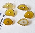 Round large colourful Agate slice cabinet handle/Bright coloured stone door handle with gold edges/Rainbow shade agate slice drawer handle