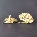 Shiny Golden floating cloud shaped door handles in left or right facing design solid brass Cabinet Pull Knob furniture hardware upcycling