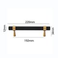 Black and gold knurled cabinet bar handle/textured brass drawer pull/ kitchen cabinet handle/modern furniture hardware/cabinet door handle