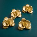 Gold Phalenopsis Orchid Cabinet Pull/Orchid Door Handle/Flower Drawer Knob/Brass Drawer Pull/Furniture Hardware/Tropical Decor/Drawer Handle