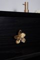 Gold cymbidium door knob/ Exotic flower cabinet pull/Brass flower Door Handle/Orchid drawer pull/ bedroom furniture hardware/orchid flower