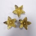 Gold brass star shaped flower cabinet pull/Jasmine flower drawer pull/Gold flower drawer Knob/Brass flower door knob/gold furniture hardware