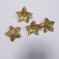 Gold brass star shaped flower cabinet pull/Jasmine flower drawer pull/Gold flower drawer Knob/Brass flower door knob/gold furniture hardware
