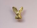 Gold brass Rabbit face cabinet pull/Gold bunny drawer handle/Nursery door knob/Woodland animal hardware/Rabbit door handle/Bunny door handle