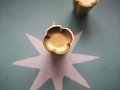Clover pattern cabinet pull/Gold brass cone shaped drawer knob/Clover shaped door handle/Small brass drawer handle/Brass furniture hardware
