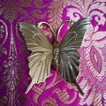 Large realistic gold brass butterfly Cabinet Pull/Gold butterfly Door Handle/Big Butterfly drawer knob/Brass butterfly wardrobe handle