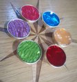 Bright coloured brass and resin drawer handle/Rainbow shade resin cabinet pull/Nursery decor door knobs in bright colors/IKEA hack door pull