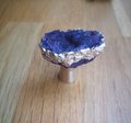 Bright coloured quartz crystal geode cabinet handles/gemstone drawer handle/crystal door handle/colourful semi precious stone door knob