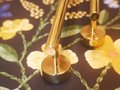 Shiny Gold Brass 8mm or 10mm thick bar pull handle with round backplates/gold drawer pull/kitchen furniture hardware/retro gold door handle