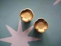 Clover pattern cabinet pull/Gold brass cone shaped drawer knob/Clover shaped door handle/Small brass drawer handle/Brass furniture hardware