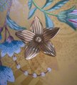 Gold brass star shaped flower cabinet pull/Jasmine flower drawer pull/Gold flower drawer Knob/Brass flower door knob/gold furniture hardware