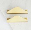 Gold Brass geometric triangle cabinet pull/modern furniture hardware/triangular drawer pull/minamlistic door handle/gold cabinet handle