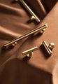 Gold brass bar and ball cabinet handle/gold furniture hardware/solid brass drawer pulls/gold kitchen hardware/solid brass door handle/