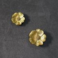 Gold wild rose flower door handle/Blossom flower cabinet pull/Gold flower Drawer Handle/Bedroom furniture hardware/Flower shaped door knob