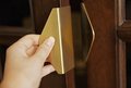 Gold Brass geometric triangle cabinet pull/modern furniture hardware/triangular drawer pull/minamlistic door handle/gold cabinet handle