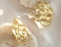 Shiny Golden floating cloud shaped door handles in left or right facing design solid brass Cabinet Pull Knob furniture hardware upcycling