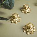 Baroque inspired gold brass cabinet pull/Antique style Door Handle/Gold ornate door knob/classic furniture hardware/gold brass drawer pull