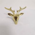 Shiny gold brass stag head drawer handle/Gold deer head cabinet pull/woodland themed door handle/Stag head shaped door knob/man cave decor