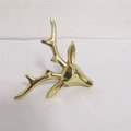 Shiny gold brass stag head drawer handle/Gold deer head cabinet pull/woodland themed door handle/Stag head shaped door knob/man cave decor