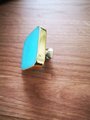 Square blue quartz crystal drawer handle/turquoise coloured crystal and gold brass cabinet handle/gemstone door knob/blue crystal hardware