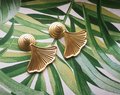 Golden ginkgo drop leaf drawer handle/leaf shaped cabinet pull/gold leaf drawer pull/gold furniture hardware/gold cabinet door handle