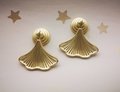 Golden ginkgo drop leaf drawer handle/leaf shaped cabinet pull/gold leaf drawer pull/gold furniture hardware/gold cabinet door handle