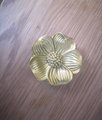Gold wild rose flower door handle/Blossom flower cabinet pull/Gold flower Drawer Handle/Bedroom furniture hardware/Flower shaped door knob