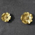 Gold wild rose flower door handle/Blossom flower cabinet pull/Gold flower Drawer Handle/Bedroom furniture hardware/Flower shaped door knob