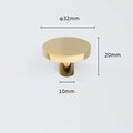 Round shiny gold brass cabinet handle/button shaped shiny gold cabinet pull/classic shiny gold door knob/gold furniture hardware/IKEA hack