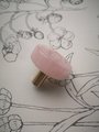 Round pink rose quartz drawer pull/pink gemstone cabinet handle/pink crystal furniture hardware/Round rose quartz door knob/pink handle