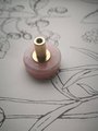 Round pink rose quartz drawer pull/pink gemstone cabinet handle/pink crystal furniture hardware/Round rose quartz door knob/pink handle
