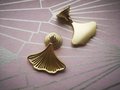 Golden ginkgo drop leaf drawer handle/leaf shaped cabinet pull/gold leaf drawer pull/gold furniture hardware/gold cabinet door handle