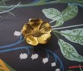 Gold wild rose flower door handle/Blossom flower cabinet pull/Gold flower Drawer Handle/Bedroom furniture hardware/Flower shaped door knob