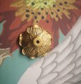 Gold wild rose flower door handle/Blossom flower cabinet pull/Gold flower Drawer Handle/Bedroom furniture hardware/Flower shaped door knob