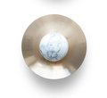 Large Atomic style drawer handle/Gemstone cabinet pull/Luxury hardware/Semi precious stone door handle/Brass and crystal door knob/Hardware