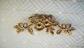 Gold brass trailing vine leaves and flowers cabinet pull/Gold floral design drawer handle/Brass leaf and flower door handle/Vine leaf handle
