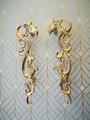 Phoenix and smoke design cabinet handle/solid gold brass oriental design drawer pull/Gold wardrobe door handle/phoenix rising door handle