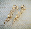 Phoenix and smoke design cabinet handle/solid gold brass oriental design drawer pull/Gold wardrobe door handle/phoenix rising door handle