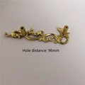 Phoenix and smoke design cabinet handle/solid gold brass oriental design drawer pull/Gold wardrobe door handle/phoenix rising door handle