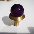 One pair of semi precious stone ball handles/crystal drawer pulls/coloured ball cabinet handles/brass door knob/ coloured stone door handles