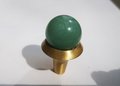 One pair of semi precious stone ball handles/crystal drawer pulls/coloured ball cabinet handles/brass door knob/ coloured stone door handles