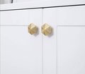 Gold brass hexagonal pyramid drawer pull/geometric cabinet handle/gold furniture hardware/hexagonal door knob/furniture renovation handle