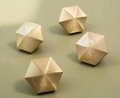 Gold brass hexagonal pyramid drawer pull/geometric cabinet handle/gold furniture hardware/hexagonal door knob/furniture renovation handle