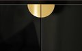 Flush fitting gold brass semi circle drawer handle/gold geometric cabinet pull/gold demi lune door handle/gold furniture hardware/gold pull