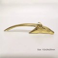 Solid brass gold antelope head drawer handle/Long horned gazelle cabinet pull/Sleek springbok head door handle/Zoo animal brass drawer knob