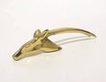 Solid brass gold antelope head drawer handle/Long horned gazelle cabinet pull/Sleek springbok head door handle/Zoo animal brass drawer knob