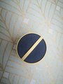 Neutral colour leather insert split circle design cabinet handle/leather door handle/geometric drawer pull/gold furniture hardware/door knob